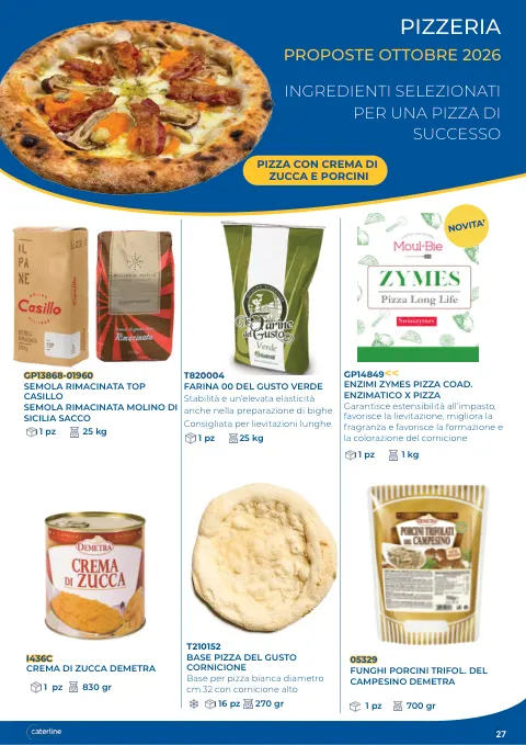 Copertina: Proposte Pizzeria – ottobre